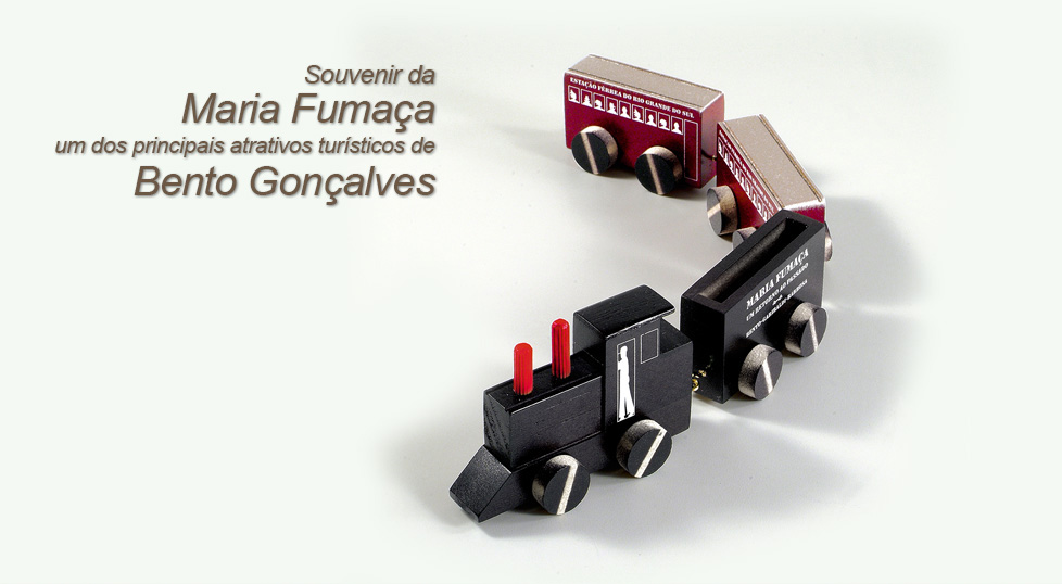 Souvenir da Maria Fumaça, um dos principais atrativos turísticos de Bento Gonçalves